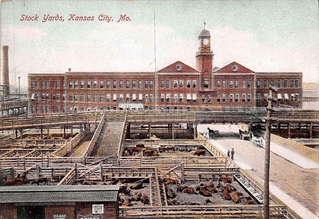 <i>Stock Yards, Kansas City, Mo.</i> image. Click for full size.