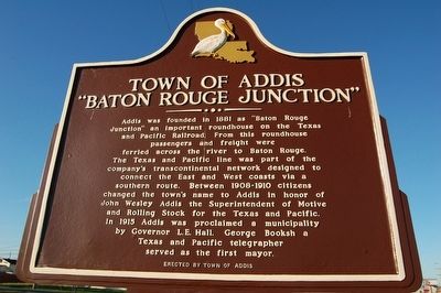 Town Of Addis Marker image. Click for full size.