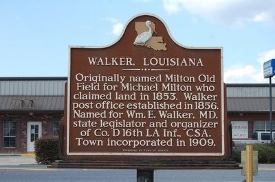 Walker, Louisiana Marker image. Click for full size.