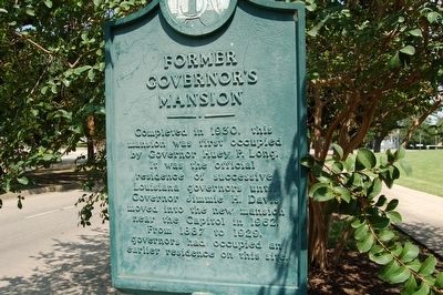 Former Governor's Mansion Marker. Click for full size. Former Governor's Mansion Marker image. Click for full size.