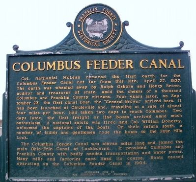 Columbus Feeder Canal Marker image. Click for full size.