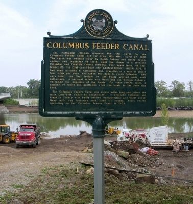 Columbus Feeder Canal side of the marker. Click for full size. Columbus Feeder Canal side of the marker image. Click for full size.