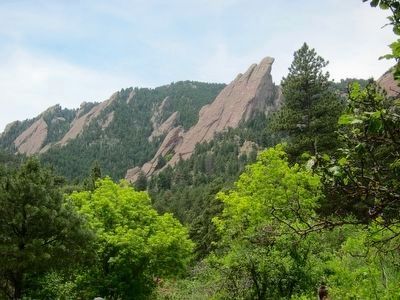 The Flatirons (Taken from marker site.). Click for full size. The Flatirons (Taken from marker site.) image. Click for full size.