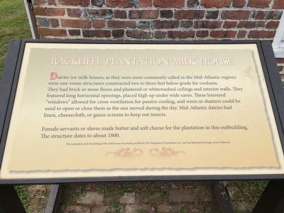 Rackliffe Plantation Milk House Marker. Click for full size. Rackliffe Plantation Milk House Marker image. Click for full size.