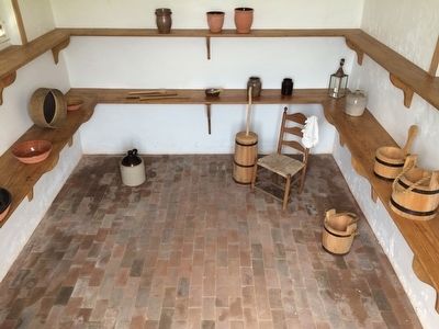 Interior of the restored Milk House. Click for full size. Interior of the restored Milk House image. Click for full size.