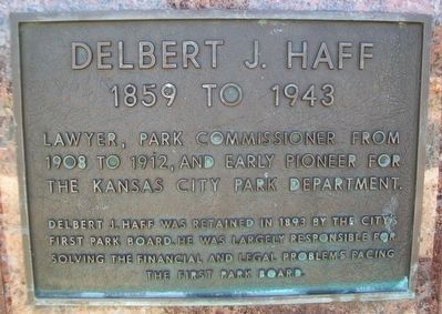 Delbert J. Haff Marker. Click for full size. Delbert J. Haff Marker image. Click for full size.