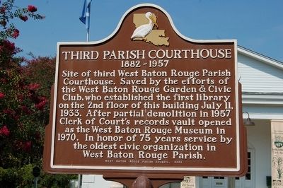 Third Parish Courthouse Marker image. Click for full size.