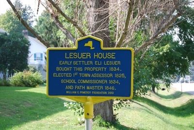Lesuer House Marker. Click for full size. Lesuer House Marker image. Click for full size.
