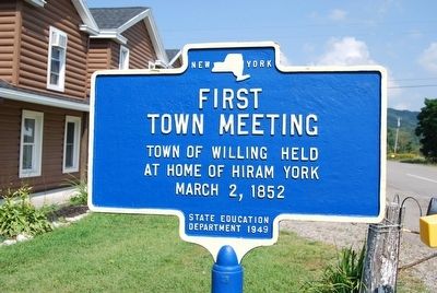First Town Meeting Marker image. Click for full size.