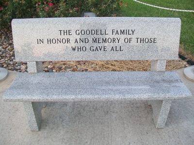 War Memorial Bench. Click for full size. War Memorial Bench image. Click for full size.