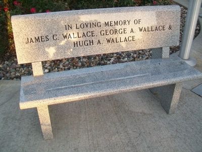 War Memorial Bench. Click for full size. War Memorial Bench image. Click for full size.
