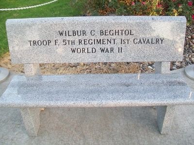 War Memorial Bench. Click for full size. War Memorial Bench image. Click for full size.