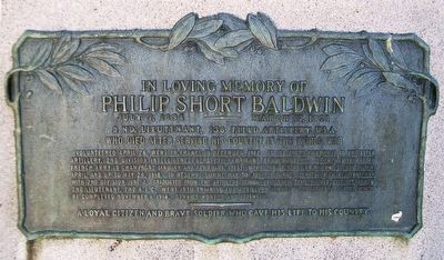 Philip Short Baldwin Memorial Marker image. Click for full size.