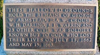 Civil War Dead Marker image. Click for full size.