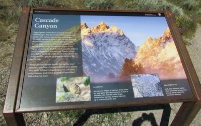 Cascade Canyon Marker. Click for full size. Cascade Canyon Marker image. Click for full size.
