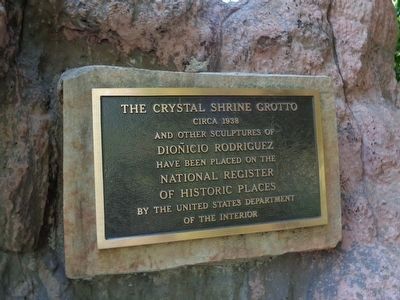 Crystal Shrine Grotto National Register of Historic Places Marker image. Click for full size.