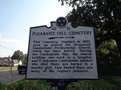 Pleasant Hill Cemetery Marker image. Click for full size.
