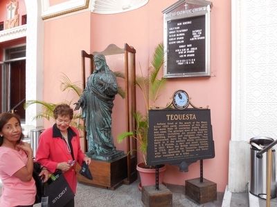 Tequesta Marker at the entrance to the church image. Click for full size.
