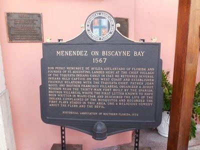 Menendez on Biscayne Bay 1567 Marker image. Click for full size.