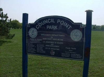 Sign at the entrance to Council Point Park image. Click for full size.