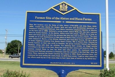 Former Site of the Alston and Hunn Farms Marker image. Click for full size.