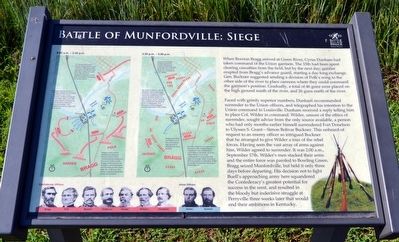 Battle of Munfordville: Siege Marker. Click for full size. Battle of Munfordville: Siege Marker image. Click for full size.