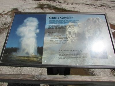 Giant Geyser Marker. Click for full size. Giant Geyser Marker image. Click for full size.