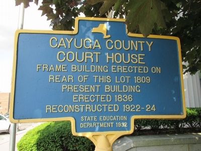 Cayuga County Court House Marker image. Click for full size.
