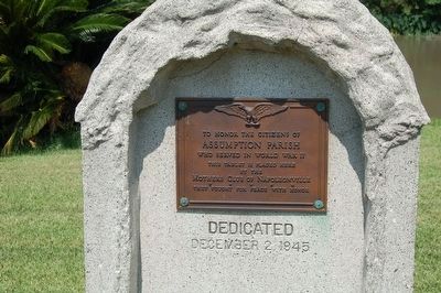 Assumption Parish World War II Memorial. Click for full size. Assumption Parish World War II Memorial image. Click for full size.