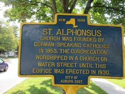 St. Alphonsus Marker image. Click for full size.