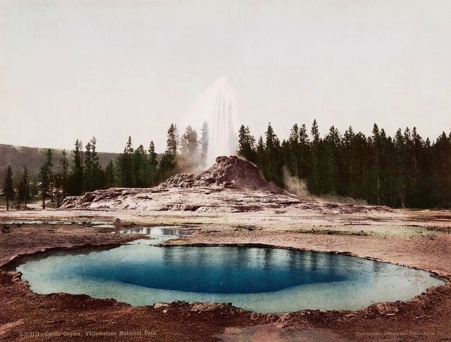 <i>Castle Geyser, Yellowstone National Park</i>. Click for full size. <i>Castle Geyser, Yellowstone National Park</i> image. Click for full size.