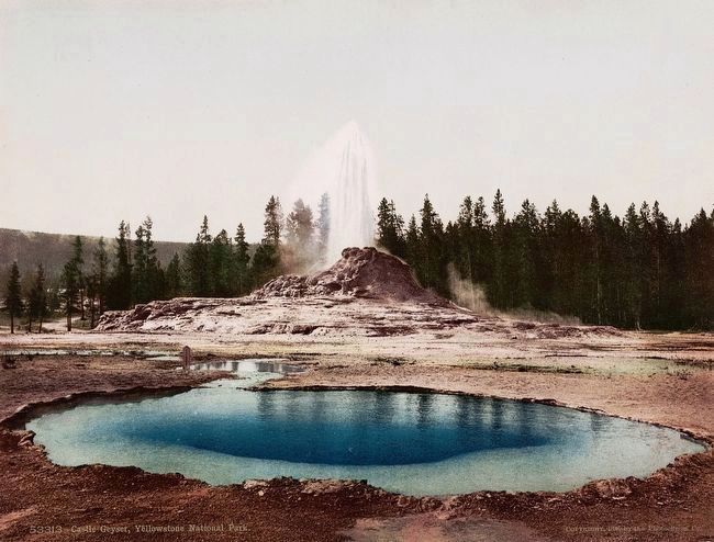 <i>Castle Geyser, Yellowstone National Park</i> image. Click for full size.