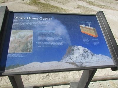 White Dome Geyser Marker. Click for full size. White Dome Geyser Marker image. Click for full size.