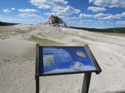 White Dome Geyser Marker. Click for full size. White Dome Geyser Marker image. Click for full size.