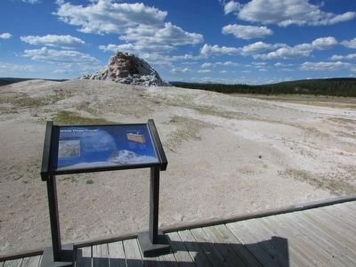 Marker in the Lower Geyser Basin. Click for full size. Marker in the Lower Geyser Basin image. Click for full size.