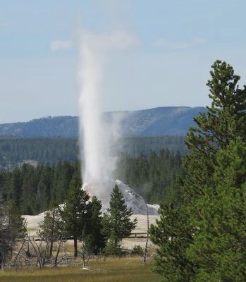White Dome Geyser Erupting image. Click for full size.