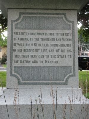 William H. Seward Memorial. Click for full size. William H. Seward Memorial image. Click for full size.