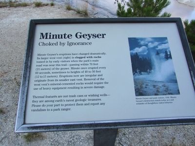 Minute Geyser Marker. Click for full size. Minute Geyser Marker image. Click for full size.