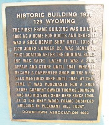 129 Wyoming Street Marker. Click for full size. 129 Wyoming Street Marker image. Click for full size.