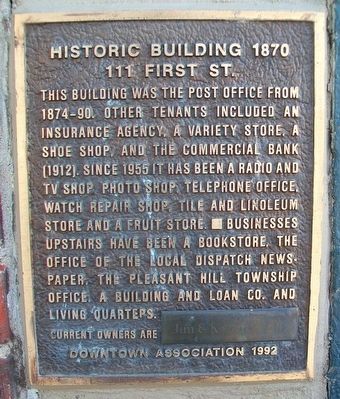 111 First Street Marker. Click for full size. 111 First Street Marker image. Click for full size.