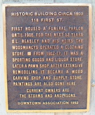 118 First Street Marker image. Click for full size.