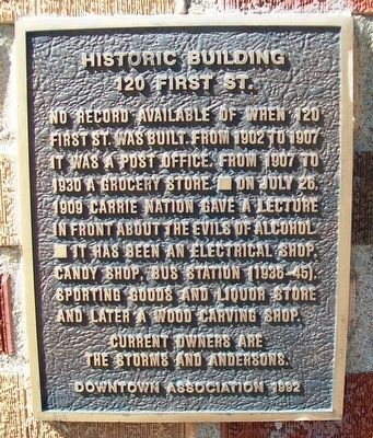 120 First Street Marker image. Click for full size.