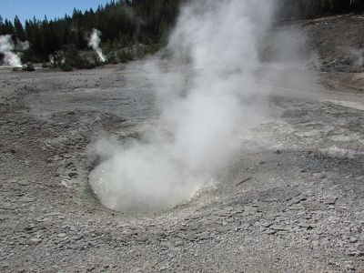 Hot Spring at Norris Geyser Basin. Click for full size. Hot Spring at Norris Geyser Basin image. Click for full size.