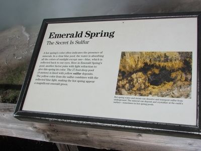 Emerald Spring Marker. Click for full size. Emerald Spring Marker image. Click for full size.