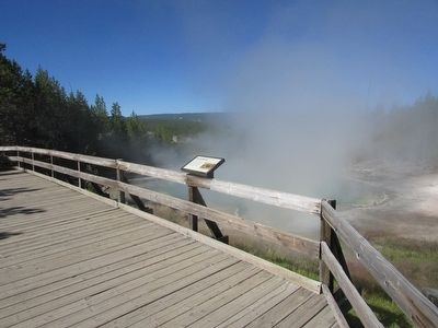 Marker at the Norris Geyser Basin. Click for full size. Marker at the Norris Geyser Basin image. Click for full size.