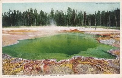 <i>Emerald Spring, Upper Geyser Basin, Yellowstone National Park</i>. Click for full size. <i>Emerald Spring, Upper Geyser Basin, Yellowstone National Park</i> image. Click for full size.