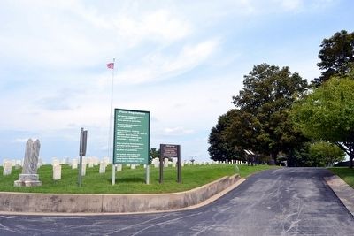 View to East from Cemetery Entrance Driveway. Click for full size. View to East from Cemetery Entrance Driveway image. Click for full size.