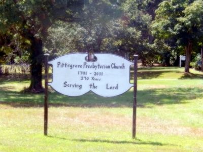 Old Pittsgrove Presbyterian Church Marker. Click for full size. Old Pittsgrove Presbyterian Church Marker image. Click for full size.