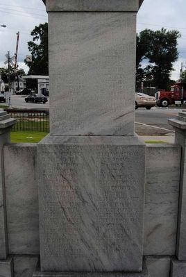 Women of the Sixty's Confederate Monument<br>South Inscription<br>List of Soldiers from Companies image. Click for full size.