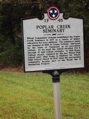 Poplar Creek Seminary Marker. Click for full size. Poplar Creek Seminary Marker image. Click for full size.